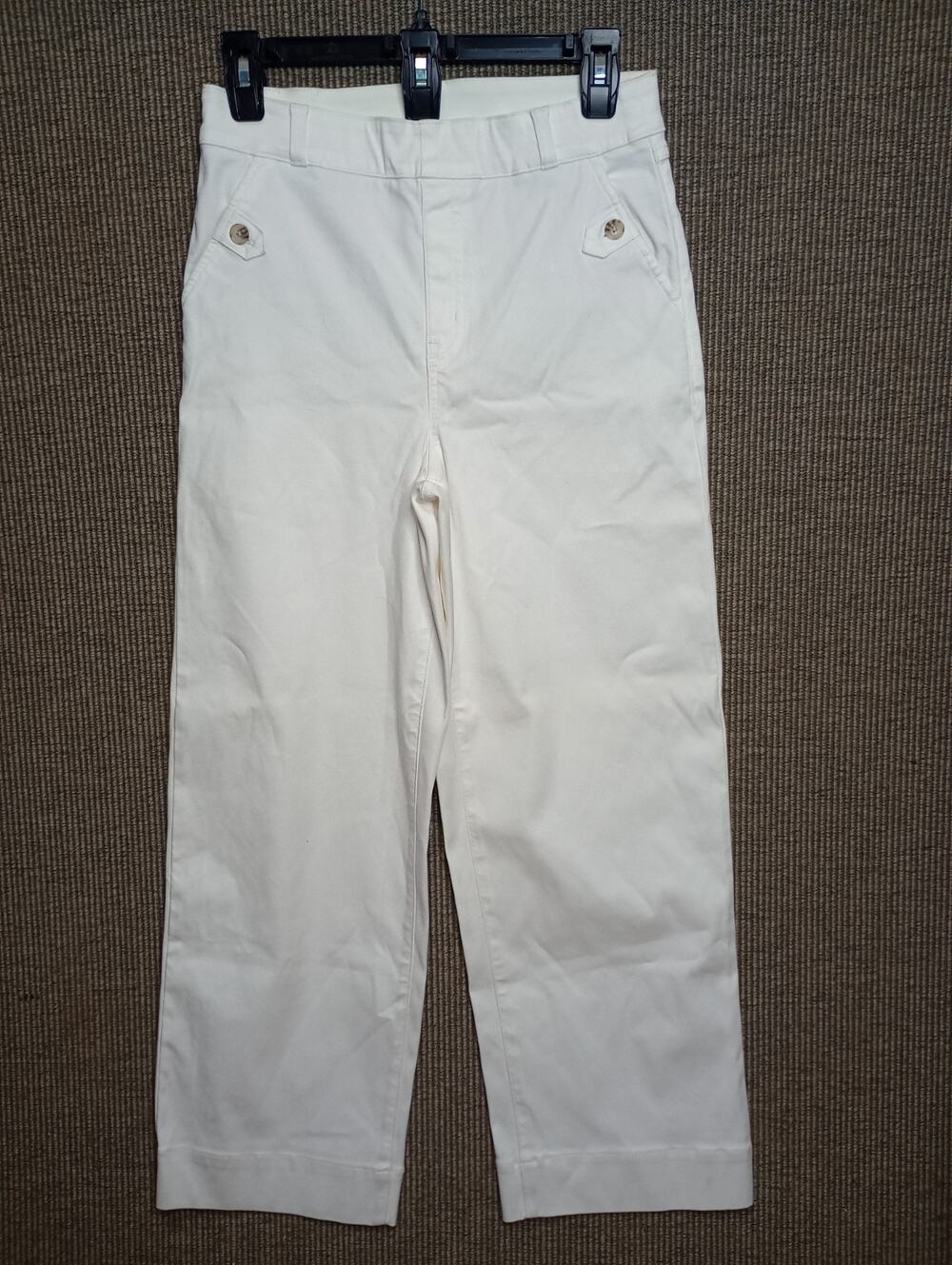 Spanx Pull On Wide Leg Pants Size Medium Cropped Size M White